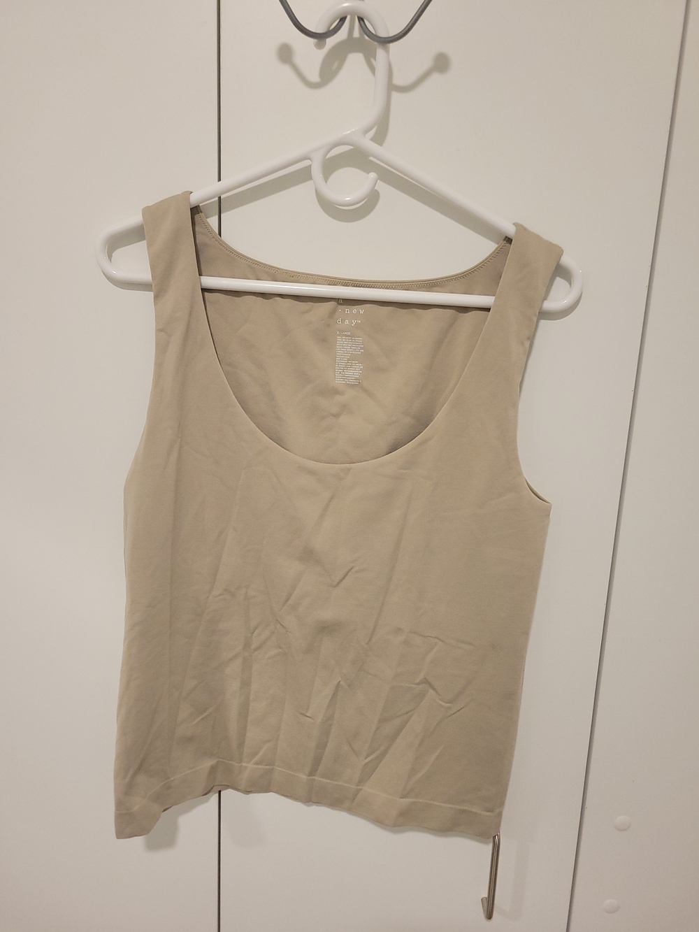 a new day Beige Scoop Neck Tank Top